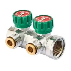Колектор для теплої підлоги з адаптером Koer KR.1127-2 - 1"x2 - 3/4 Ways (євроконус-площина) (KR494 от KOER - купить в интернет-магазине