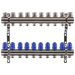 Колекторний блок з термостатичними клапанами Koer KR.1100-10 1"x10 ways (KR2636) от KOER - купить в интернет-магазине