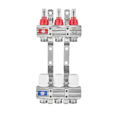 Колекторний блок з витратомірами EUROPRODUCT EP.B3110-03-1”x3 (корп. латунь) (EP6191) от EUROPRODUCT - купить в интернет-магазине