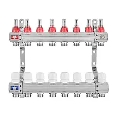 Колекторний блок з витратомірами EUROPRODUCT EP.B3110-08-1”x8 (корп. латунь) (EP6196) от EUROPRODUCT - купить в интернет-магазине