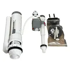 Комплект арматури: MIXXUS BUTTON-1803-1/2" зливна 2-кнопкова + наповнювальна з нижнім підведенням, пластикова різь 1/2" от MIXXUS - купить в интернет-магазине