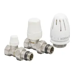 Комплект для підключення радіатора Koer SET-12 - 1/2"x1/2" (прямий) з термоголовкою ВЗ (KR3177) от KOER - купить в интернет-магазине