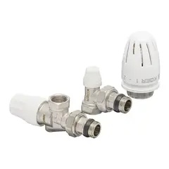 Комплект для підключення радіатора Koer SET-13 - 1/2"x1/2" (осьовий) з термоголовкою ВЗ (KR3176) от KOER - купить в интернет-магазине