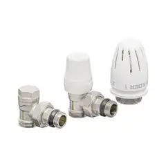 Комплект для підключення радіатора Koer SET-14 - 1/2"x3/4" (кутовий) з термоголовкою ЗЗ (KR3178) от KOER - купить в интернет-магазине