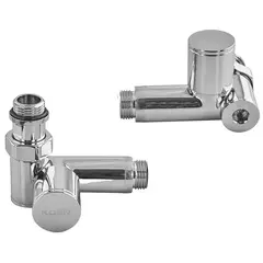Комплект кранів для сушарки для рушників кутовий M1/2"xM1/2" під ТЕН хромований KOER KR.SET.551 (KR5841) от KOER - купить в интернет-магазине