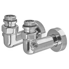 Комплект кранів для сушарки для рушників кутовий M1/2"xM1/2" запірний хромований KOER KR.SET.550 (KR5840) от KOER - купить в интернет-магазине