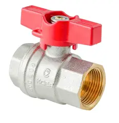 Кран кульовий ГГМ Koer Extreme KE.217-15 - 1/2" FF  ручка "метелик" червона (KR5756) от KOER - купить в интернет-магазине