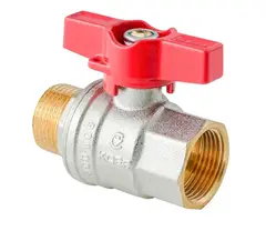 Кран кульовий ГШМ Koer Extreme KE.218-25 - 1" FM ручка "метелик" червона (KR5761) от KOER - купить в интернет-магазине