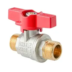 Кран кульовий ШШМ Koer Extreme KE.219-15 - 1/2" MM ручка "метелик" червона (KR5762) от KOER - купить в интернет-магазине