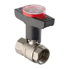 Кран кульовий з пластиковою ручкою та термометром Koer KR.240 - 1" ГГ (KR3119) от KOER - купить в интернет-магазине