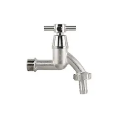 Кран вентильний РЗ 1/2", штуцер під шланг 3/4", латунь/нікель, CROSS HANDL, GKK0T123413 от Bradas - купить в интернет-магазине