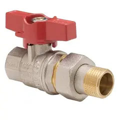 Кран з американкою Koer Extreme KE.227-20 - 3/4" ручка "метелик" червона (KR5766) от KOER - купить в интернет-магазине