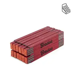Лінійка розкладна, дерево, 2м, пружина, червоний, DIY-MFW21RD/12BOX от Bradas - купить в интернет-магазине