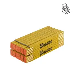 Лінійка розкладна, дерево, 2м, пружина, жовтий, DIY-MFW21YL/12BOX от Bradas - купить в интернет-магазине