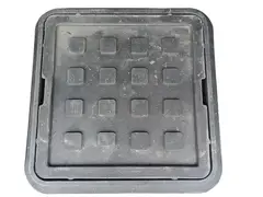 Люк-міні полімерпіщаний д.300 (чорн.) Квадратний - купить в интернет-магазине