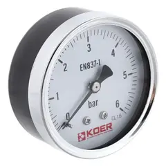 Манометр осевой KOER KM.611A D 63мм (0-6 bar) 1/4'' (KR2901) от KOER - купить в интернет-магазине