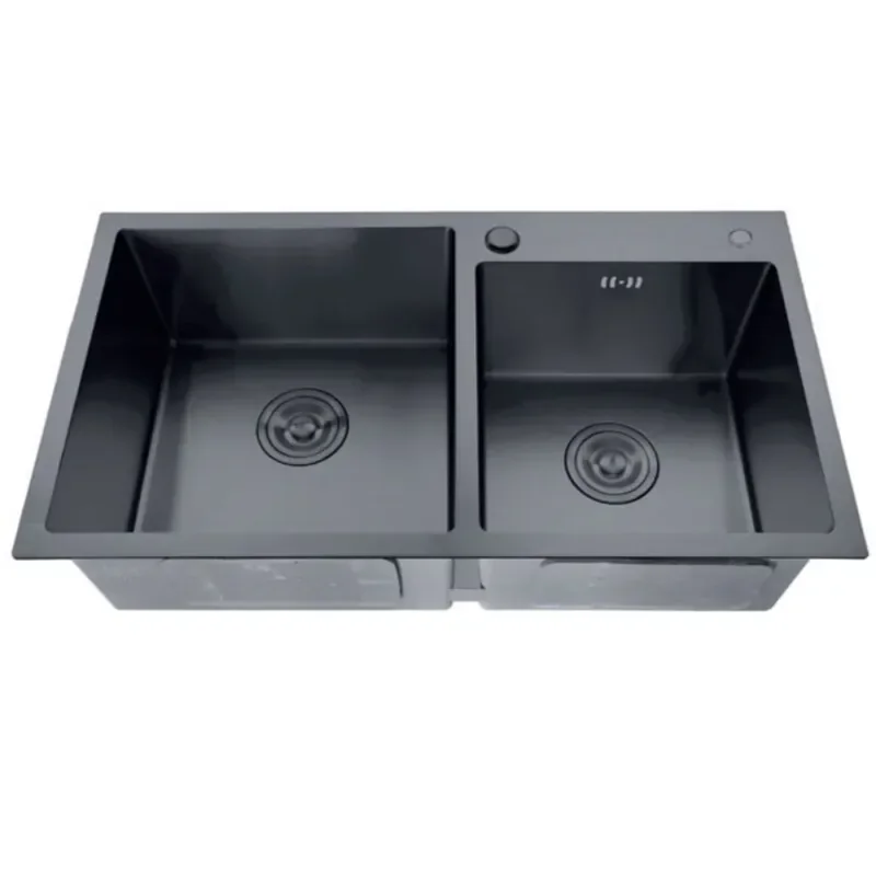 Мойка из нерж. стали ZERIX ZH7843D-215 NANO-BLACK (3.0/0.8) (MX1594)