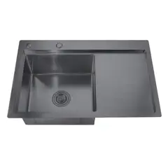Мойка Zerix ZH7849L-215 Nano-Black (3.0/0.8) из нержавеющей стали (MX1590) от Zerix - купить в интернет-магазине