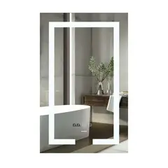 Дзеркало Mixxus HARD MR06-60x80-CASE з Led Touch, Anti-fog, димером, регулятором яскравості, годинн от MIXXUS - купить в интернет-магазине