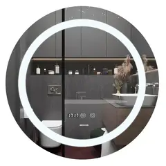 Дзеркало Mixxus PLAIN MC02-80-CASE з Led Touch, Anti-fog, димером, регулятором яскравості, годинник от MIXXUS - купить в интернет-магазине