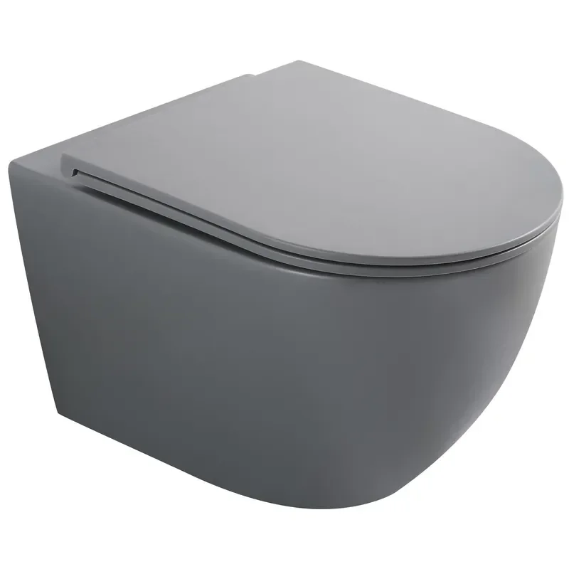 Унітаз підвісний MIXXUS PREMIUM ELLIPSE-0308-T3 GRAY 490x360x360 mm система змиву TORNADO 3.0 (MP6654)