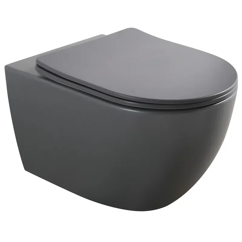 Унитаз подвесной MIXXUS PREMIUM ELLIPSE-0309-T1 GRAY 530x360x350mm система смыва TORNADO 1.0 (MP6655)