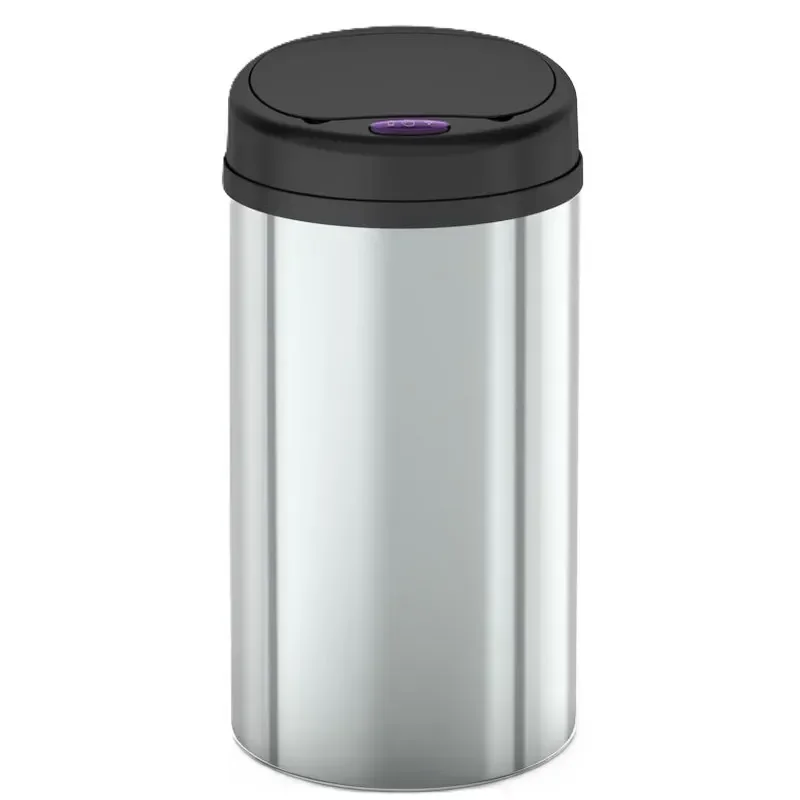 Відро для сміття сенсорне кругле Mixxus Premium Ellipse-TC0109 Chrome-Black 9л (хром-чорне) (MI7083