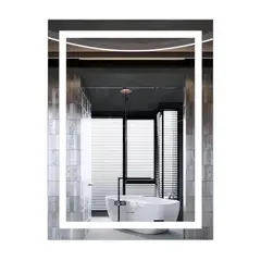 Дзеркало Mixxus Premium FLASH MR21-70x90 з Led Touch, Anti-fog, димером, регулятором яскравості, го от MIXXUS PREMIUM - купить в интернет-магазине