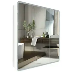 Дзеркальна шафка MIXXUS PREMIUM OLIVARY CM01-60x70x13 з LED Touch, димером, регітною яскравістю (MI8294) от MIXXUS PREMIUM - купить в интернет-магазине