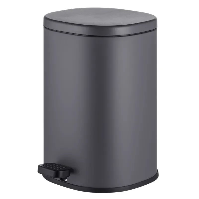 Відро для сміття з плавним закриттям овальне Mixxus Premium Olivary-TC0105 Graphite 5 л колір графі