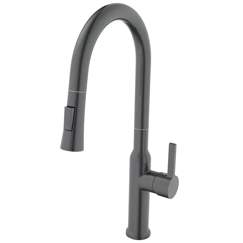 Змішувач для кухні з висувним виливом Mixxus Premium PULL 014 GRAPHITE (MI6959)