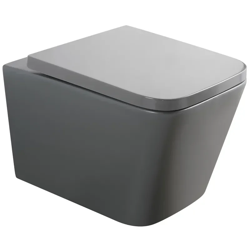 Унітаз підвісний MIXXUS PREMIUM QUADRO-0305-R GRAY 510x350x345 mm система змиву RIMLESS (MP6656)