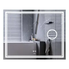 Дзеркало Mixxus Premium QUADRO MR20-100x80 з Led Touch, Anti-fog, димером, регулятором яскравості, от MIXXUS PREMIUM - купить в интернет-магазине