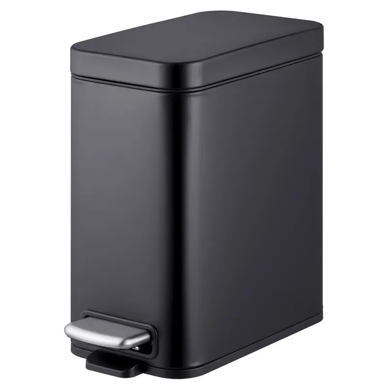 Відро для сміття з плавним закриттям прямокутне Mixxus Premium Quadro-TC0105 Black 5 л колір чорний