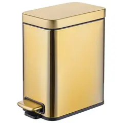 Відро для сміття з плавним закриванням прямокутне MIXXUS PREMIUM QUADRO-TC0105 BRUSHED GOLD 5 л (колір матове золото) (MI8394) от MIXXUS PREMIUM - купить в интернет-магазине