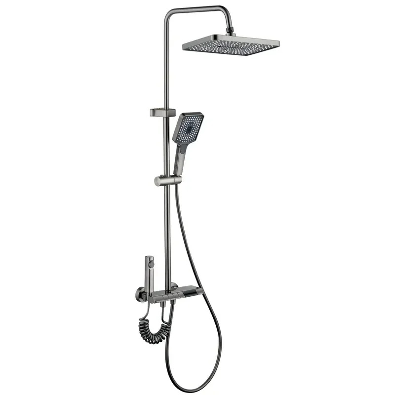 Душова колона зі змішувачем Mixxus Premium RIVIERA 009-J GRAPHITE з кнопкою перемикання, 4 режими ( - фото 2