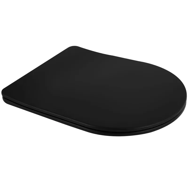 Сидіння-кришка для унітаза MIXXUS PREMIUM SEAT COVER ELLIPSE-BEVEL-2001 BLACK 463х361х50m дюропластове швидкознімне з - фото 2