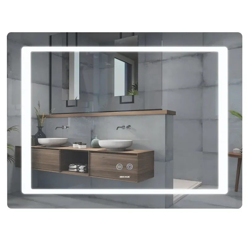 Дзеркало Mixxus STYLE MR13-70x50-Reverse з Led Touch, Anti-fog, димером, регулятором яскравості (MI
