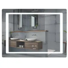 Дзеркало Mixxus STYLE MR13-90x70-Reverse з Led Touch, Anti-fog, димером, регулятором яскравості (MI от MIXXUS - купить в интернет-магазине