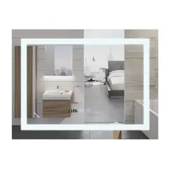 Дзеркало Mixxus WARM MR02-100x80 з Led Touch, Anti-fog, димером, регулятором яскравості, годинником от MIXXUS - купить в интернет-магазине