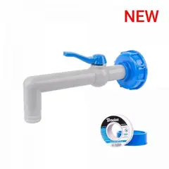 Набір IBC, кран 3/4" з з'єднанням для шланга 19 мм PP 90°, гайка IBCS60x6 з PTFE стрічкою, IBCS60-GTM903419 от Bradas - купить в интернет-магазине