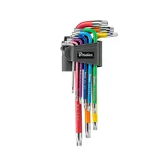 Набір ключів TORX TX 10-50 9 шт. мультиколор / довгі, DIY-HKT42-LO/B от Bradas - купить в интернет-магазине