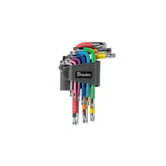 Набір ключів TORX, TX 10-50 9 шт. мультиколор / короткі, DIY-HKT42-SH/B от Bradas - купить в интернет-магазине