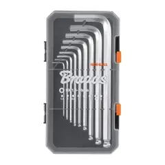 Набір шестигранних ключів HEX 1,5 - 10 мм з кулькою, 9 шт., довгі, DIY-HKB31-LO/BOX от Bradas - купить в интернет-магазине
