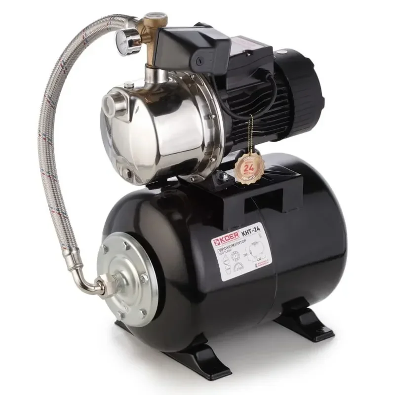 Насосная станция Koer Auto JS-600 Н=40М, Q=2,7кбМ, P=600 Вт, 1"x1"(с пятерником) (KP2898)