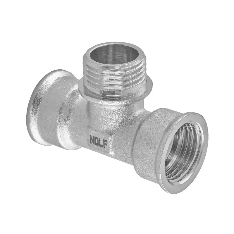 Трійник Nolf NFC.T06FMF-N-1/2''FMF нікельований (NF3098) - фото 2