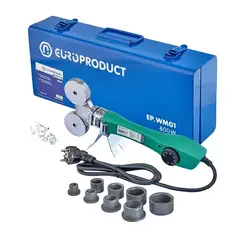 Паяльник для труб PPR Europroduct EP.WM01 (плоскі насадки) 20/40mm (EP6091) от EUROPRODUCT - купить в интернет-магазине