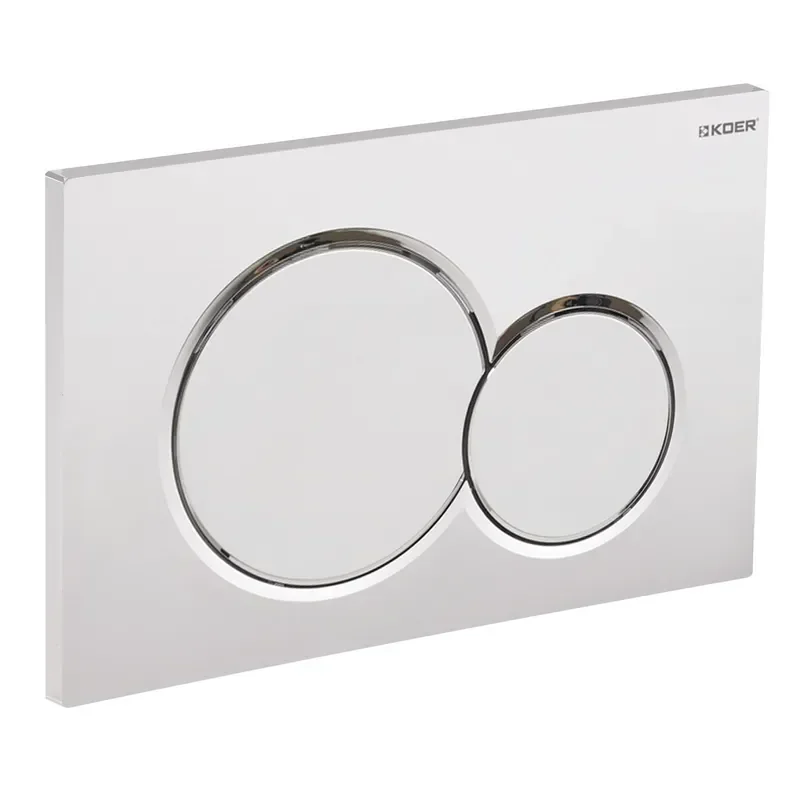 Панель змиву KOER KT-0601-01 240x160x10mm пластикова, кнопка кругла (колір хром) (KR5174)