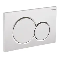Панель змиву KOER KT-0601-01 240x160x10mm пластикова, кнопка кругла (колір хром) (KR5174) от KOER - купить в интернет-магазине