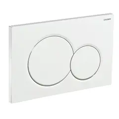 Панель змиву KOER KT-0601-03 240x160x10mm пластикова, кнопка кругла (колір білий) (KR5175) от KOER - купить в интернет-магазине